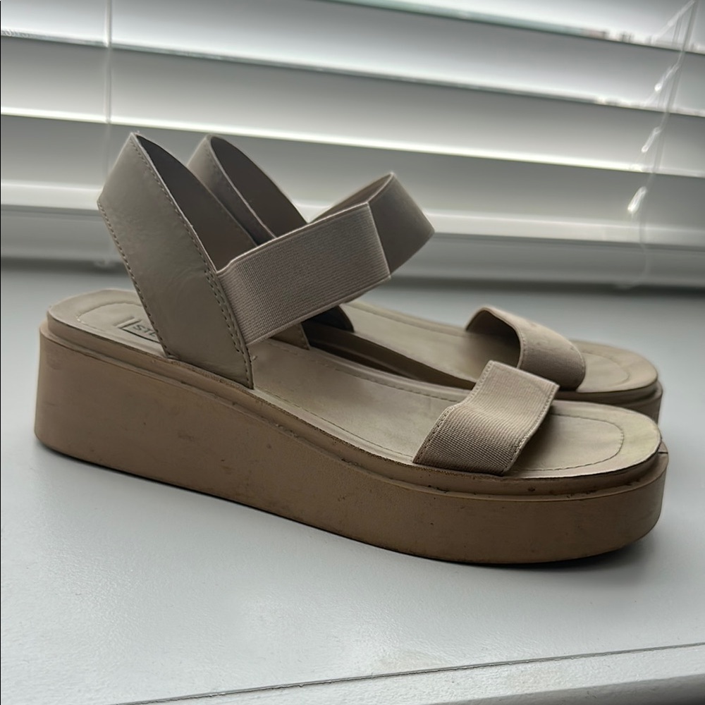 Women's Beige Platform Sandals